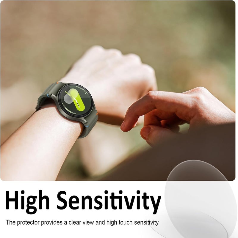 SPGUARD 4 Pack for Samsung Galaxy Watch 7 Screen Protector 44mm Tempered Glass Clear Film Anti Scratch Bubble Free Compatible with Galaxy Watch 7/6/5/4 44mm(NOT for Others Models) - Image 3